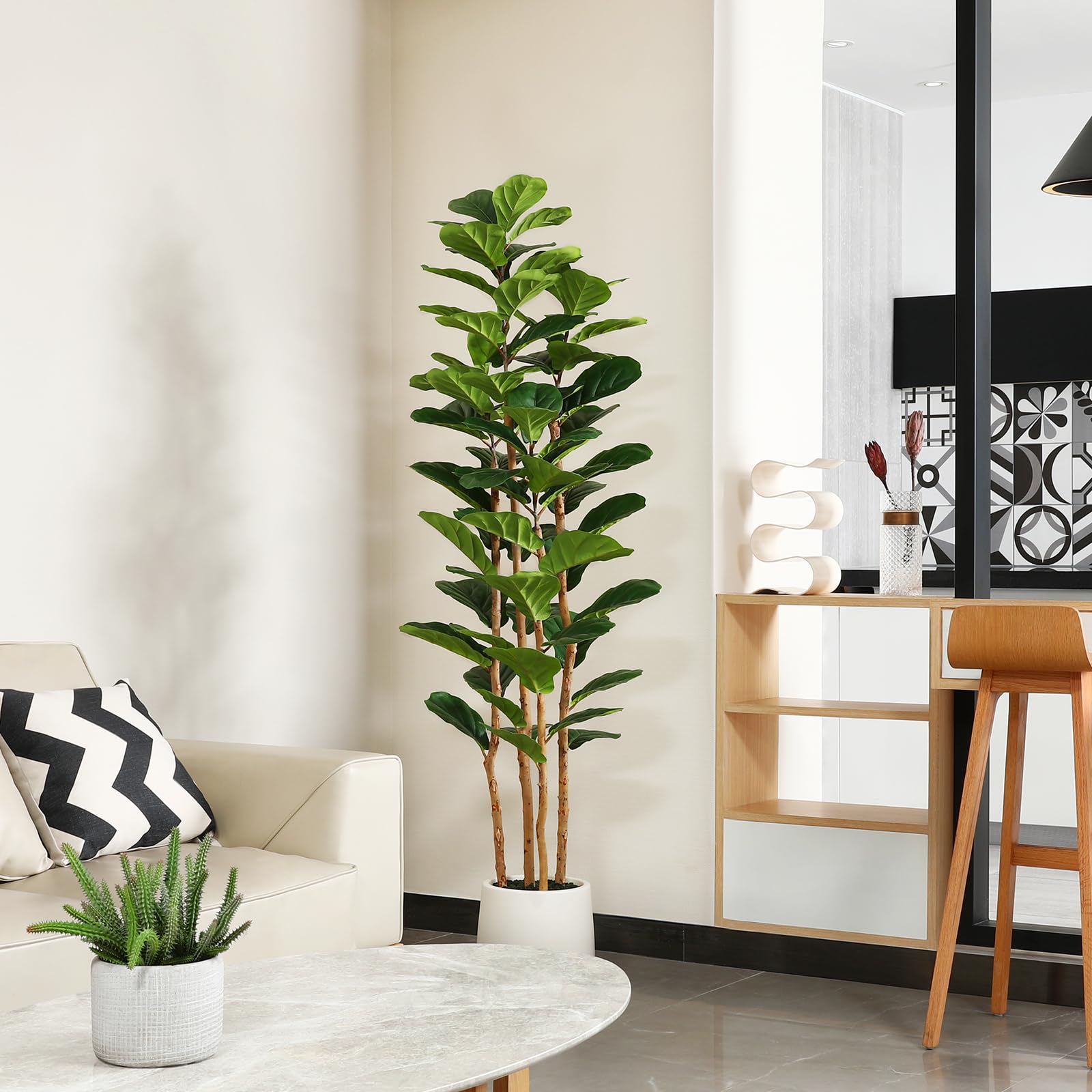 ต้นไม้ฟิกเลฟฟิลด์ประดิษฐ์ พร้อ - Ficus Lyrata Tree บทวิจารณ์และราคา