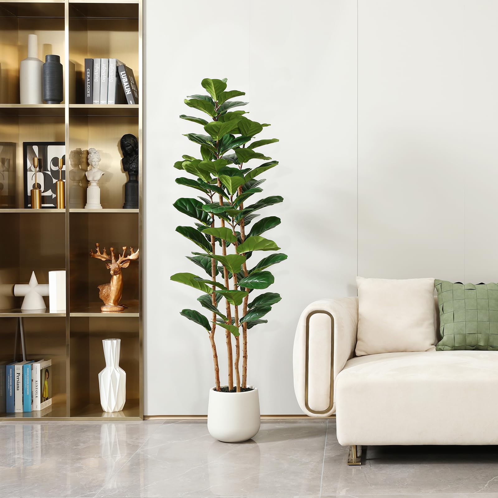 ต้นไม้ฟิกเลฟฟิลด์ประดิษฐ์ พร้อ - Ficus Lyrata Tree บทวิจารณ์และราคา